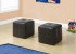 OTTOMAN - 2PCS SET / JUVENILE / DARK BROWN LEATHER-LOOK